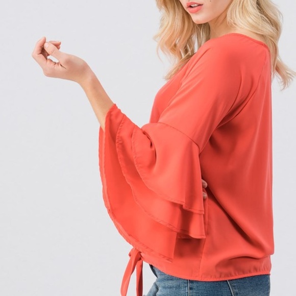 FLARED SLEEVED TOP - Picture 2 of 3